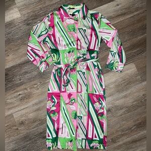 TALBOTS NWT Midi Dress Geometric Pattern Size 2